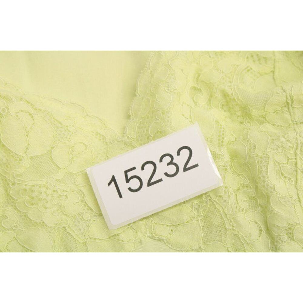 Vintage Gossard Artemis Full Slip size 34 Pretty Lace Trim Chartreuse Green nylo - Picture 11 of 11